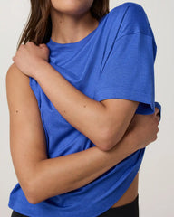 Energy Tee Long | Electric Blue Heather