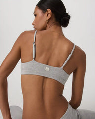 Halo Triangle Bra | Pale Grey Heather