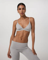 Halo Triangle Bra | Pale Grey Heather