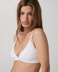 Halo Triangle Bra | White
