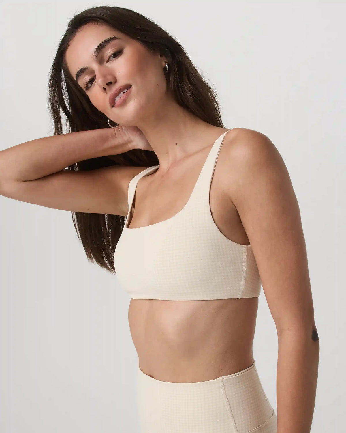 Micro Houndstooth Bra | Natural Micro Houndstooth