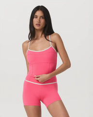 Vuori AllTheFeels™ Corset Tank | Sunset Pink
