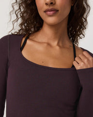Long Sleeve Cove Ultra Scoop | Raisin