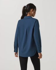 Long Sleeve Kensington Relaxed Button Down | Blue Coast Heather