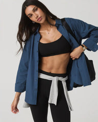 Long Sleeve Kensington Relaxed Button Down | Blue Coast Heather