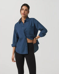 Long Sleeve Kensington Relaxed Button Down | Blue Coast Heather