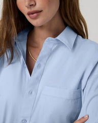 Long Sleeve Kensington Relaxed Button Down | Oxford Blue Heather