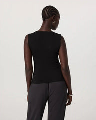 Tuvalu Overlay Top | Solid Black