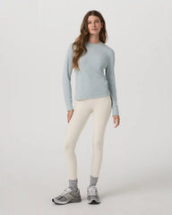 Long Sleeve Waffle Top | Blue Haze
