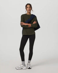 Long Sleeve Waffle Top | Olive