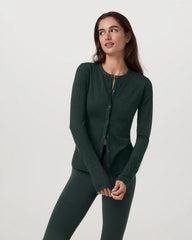 Long Sleeve Halo Snap Cardigan | Evergreen Heather