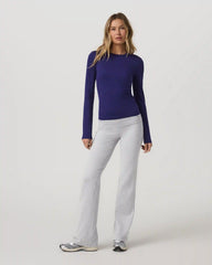 Long Sleeve Halo Essential Crew Tee | Stellar Sky Heather