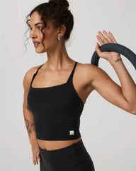 Vuori AllTheFeels™ Strappy Back Tank | Black