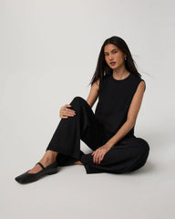 Heavyweight Cotton Easy Tank | Black