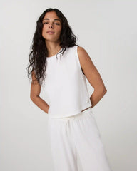 Heavyweight Cotton Easy Tank | White