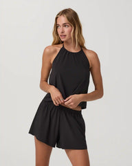 Villa Shoreline Halter Top | Black