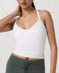 Vuori AllTheForm™ V Neck Tank | White