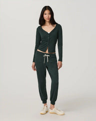 Long Sleeve Halo V-Neck Cardigan | Hemlock Heather