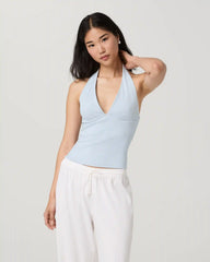Everyday Cotton Stretch Plunge Halter | Atmosphere