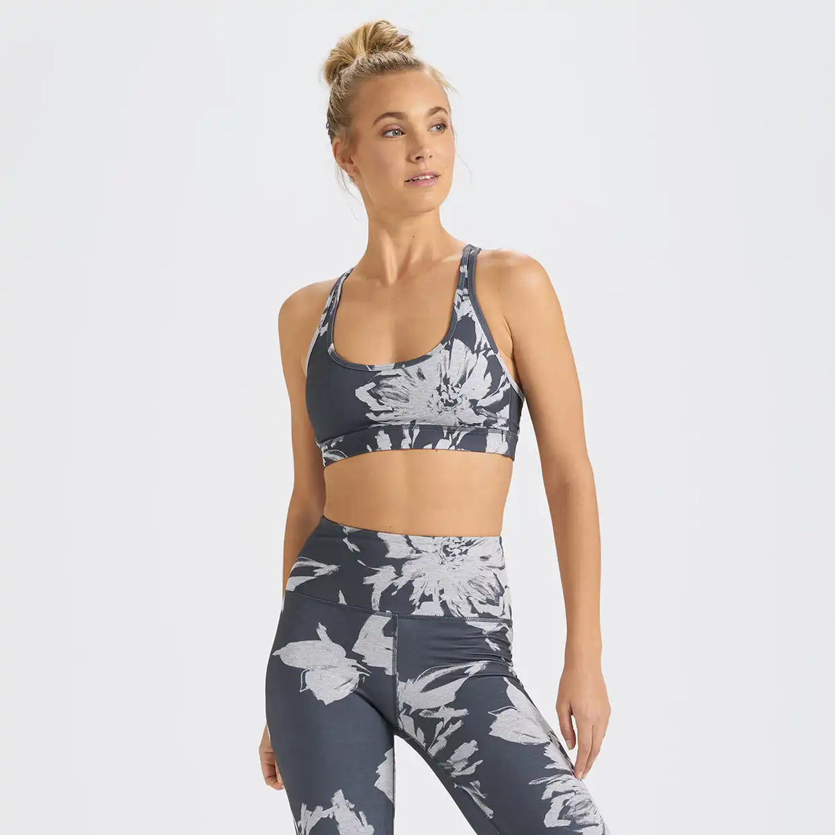 Bella Bra | Charcoal Big Flower