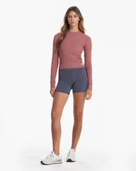 Long-Sleeve Pose Fitted Tee | Rosewood Heather