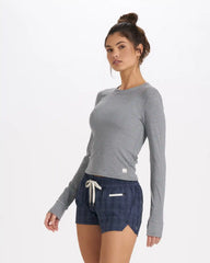 Long-Sleeve Pose Fitted Tee | Medium Heather Grey