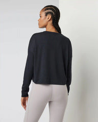 Long Sleeve Sunrise Oversize Henley | Black