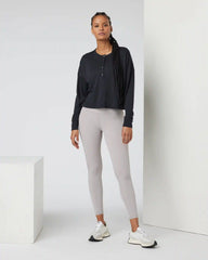 Long Sleeve Sunrise Oversize Henley | Black