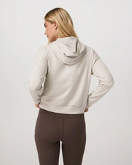 Halo Modern Full Zip Hoodie | Ecru Heather