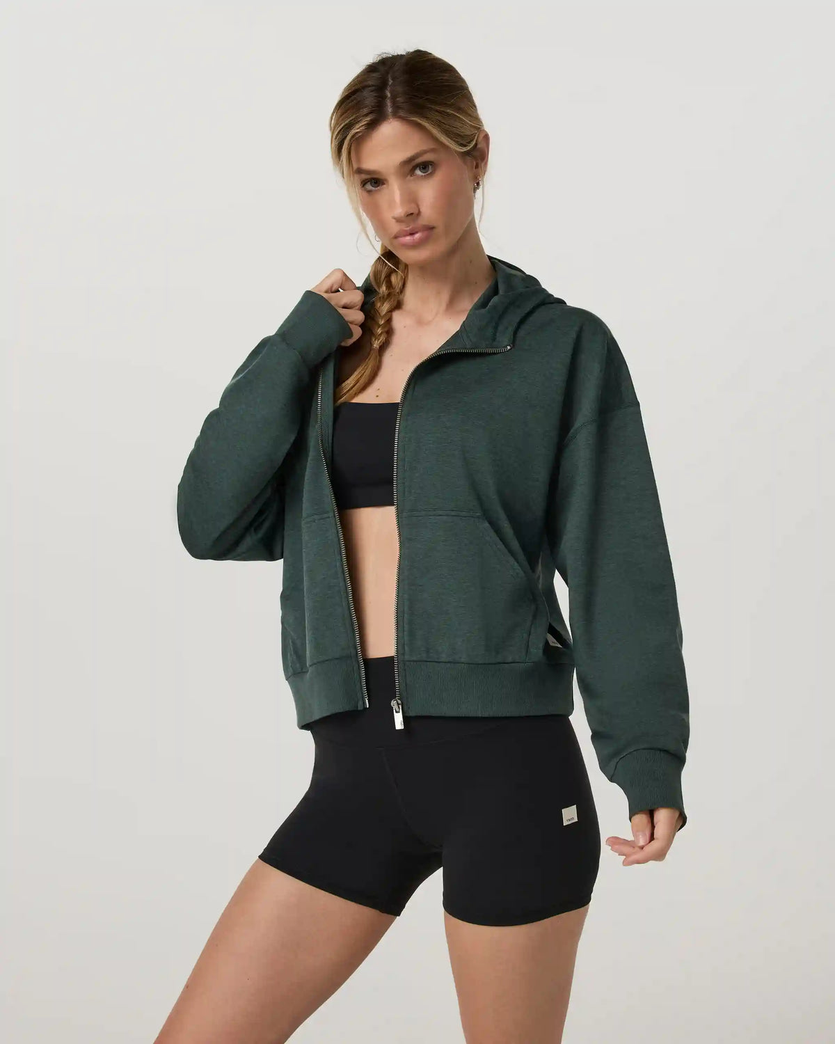Halo Modern Full Zip Hoodie | Hemlock Heather