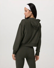 Halo Modern Full Zip Hoodie | Kale