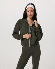 Halo Modern Full Zip Hoodie | Kale