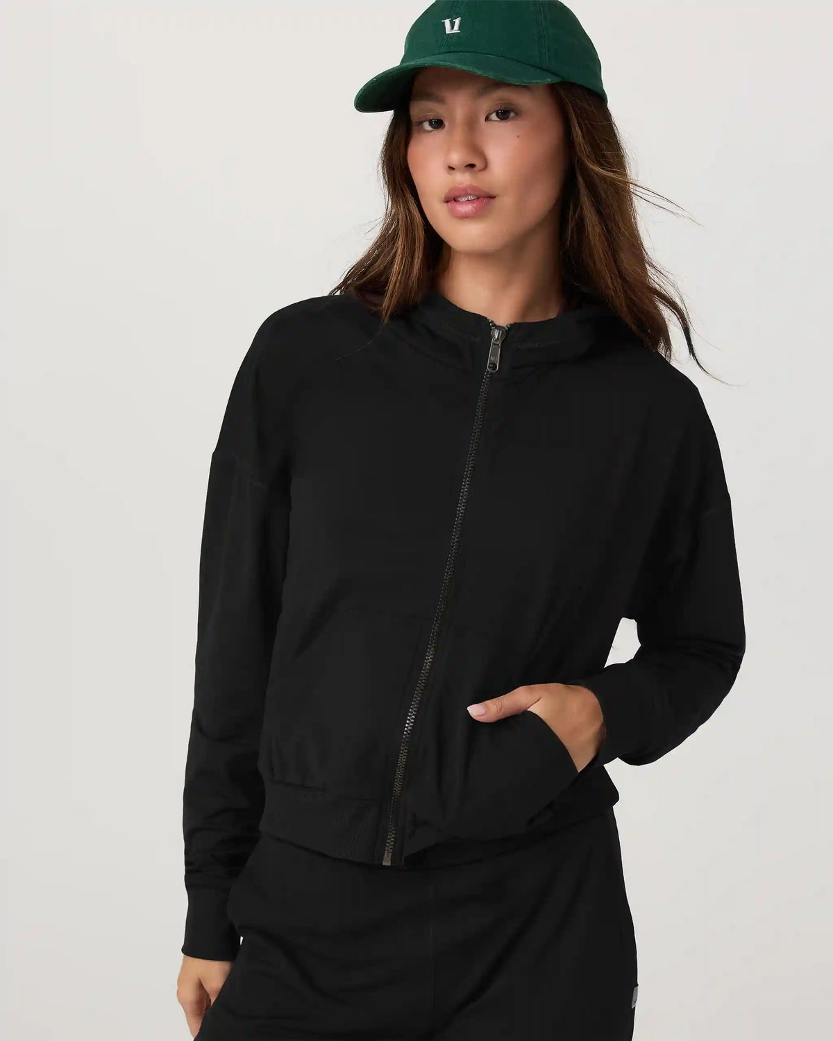 Halo Modern Full Zip Hoodie | True Black