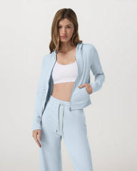 Halo Mini Full Zip Hoodie | Soft Sky Heather