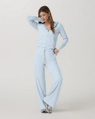 Halo Mini Full Zip Hoodie | Soft Sky Heather