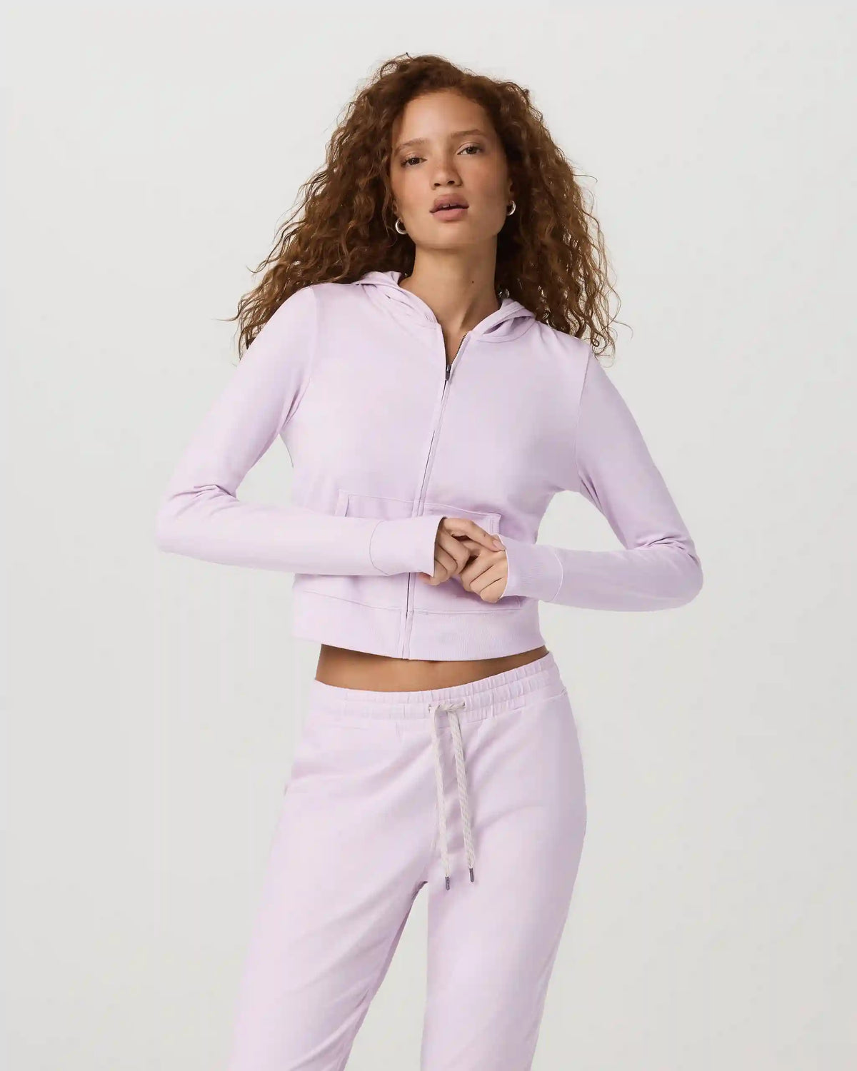 Halo Mini Full Zip Hoodie | Lilac Breeze Heather