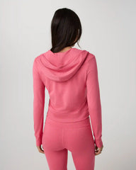 Halo Mini Full Zip Hoodie | Sunset Pink Heather