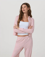 Halo Mini Full Zip Hoodie | Vintage Rose Heather