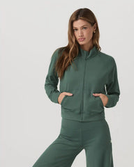 Halo Mini Track Jacket | Agate Green