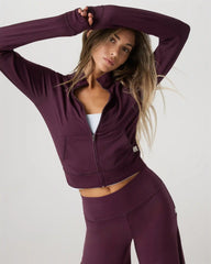 Halo Mini Track Jacket | Cerise