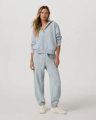 Restore Relaxed Half Zip Hoodie | Blue Haze