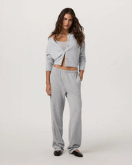 Émilie Cashmere Cardi | Pale Grey Heather