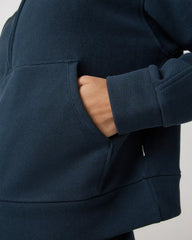 Pique Fleece Half Zip | Ocean Blue