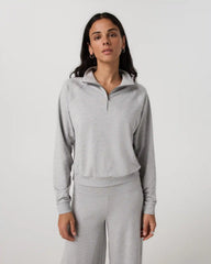 Halo Half Zip | Pale Grey Heather