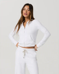 Halo Mini Full Zip Hoodie | White