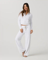 Halo Mini Full Zip Hoodie | White