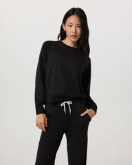 Long Sleeve Halo Crew | Black Heather