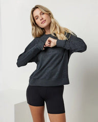 Long-Sleeve Halo Crew | Charcoal Heather