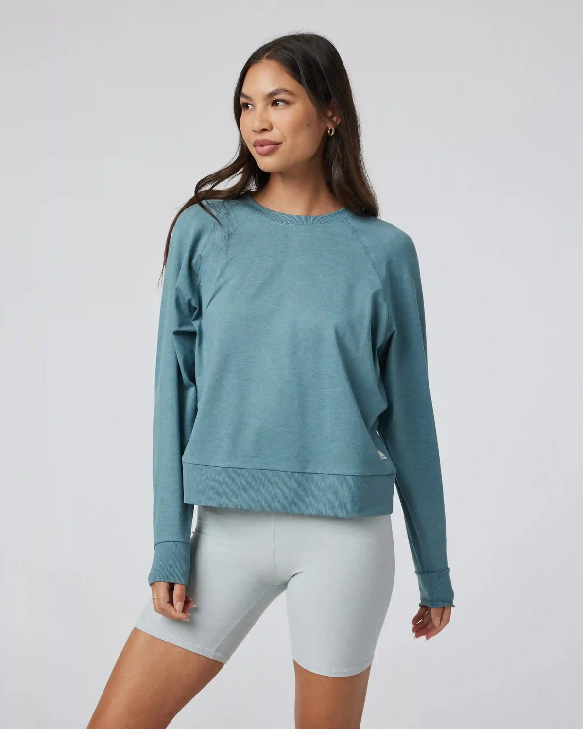 Long Sleeve Halo Crew | Iron Heather