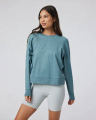 Long Sleeve Halo Crew | Iron Heather